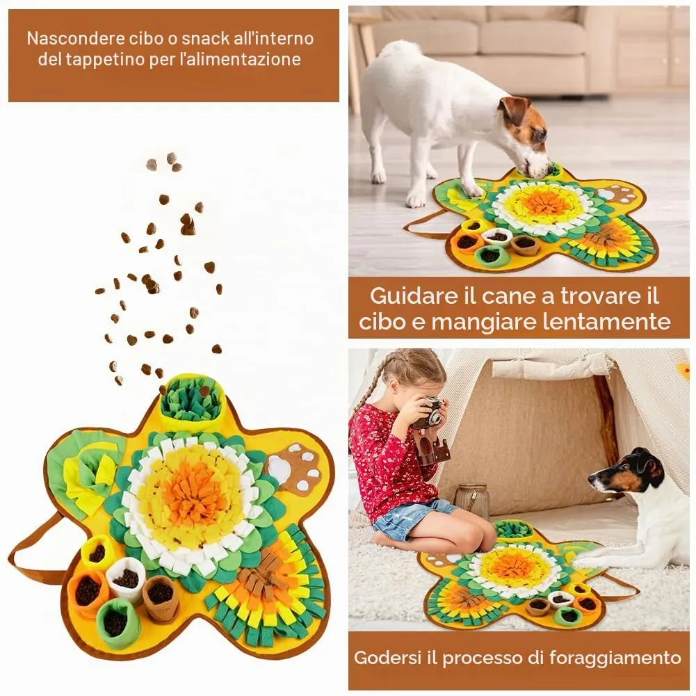 OSDUE Tappeto Olfattivo per Cani, 55cm, Tappetino Puzzle di Snuffle Lavabile e Antiscivolo per Addestramento e Attivazione Mentale - immagine 4