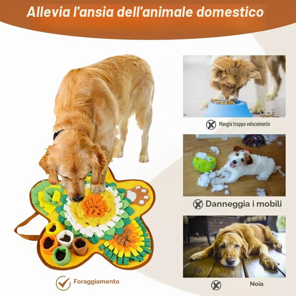 OSDUE Tappeto Olfattivo per Cani, 55cm, Tappetino Puzzle di Snuffle Lavabile e Antiscivolo per Addestramento e Attivazione Mentale - immagine 5