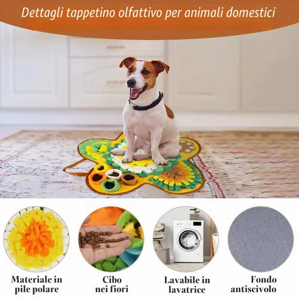 OSDUE Tappeto Olfattivo per Cani, 55cm, Tappetino Puzzle di Snuffle Lavabile e Antiscivolo per Addestramento e Attivazione Mentale - immagine 6