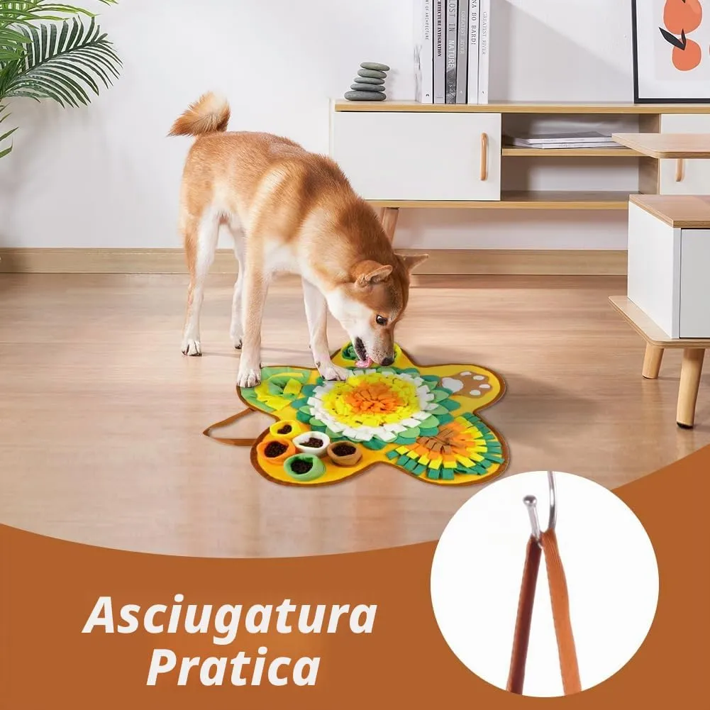 OSDUE Tappeto Olfattivo per Cani, 55cm, Tappetino Puzzle di Snuffle Lavabile e Antiscivolo per Addestramento e Attivazione Mentale - immagine 7