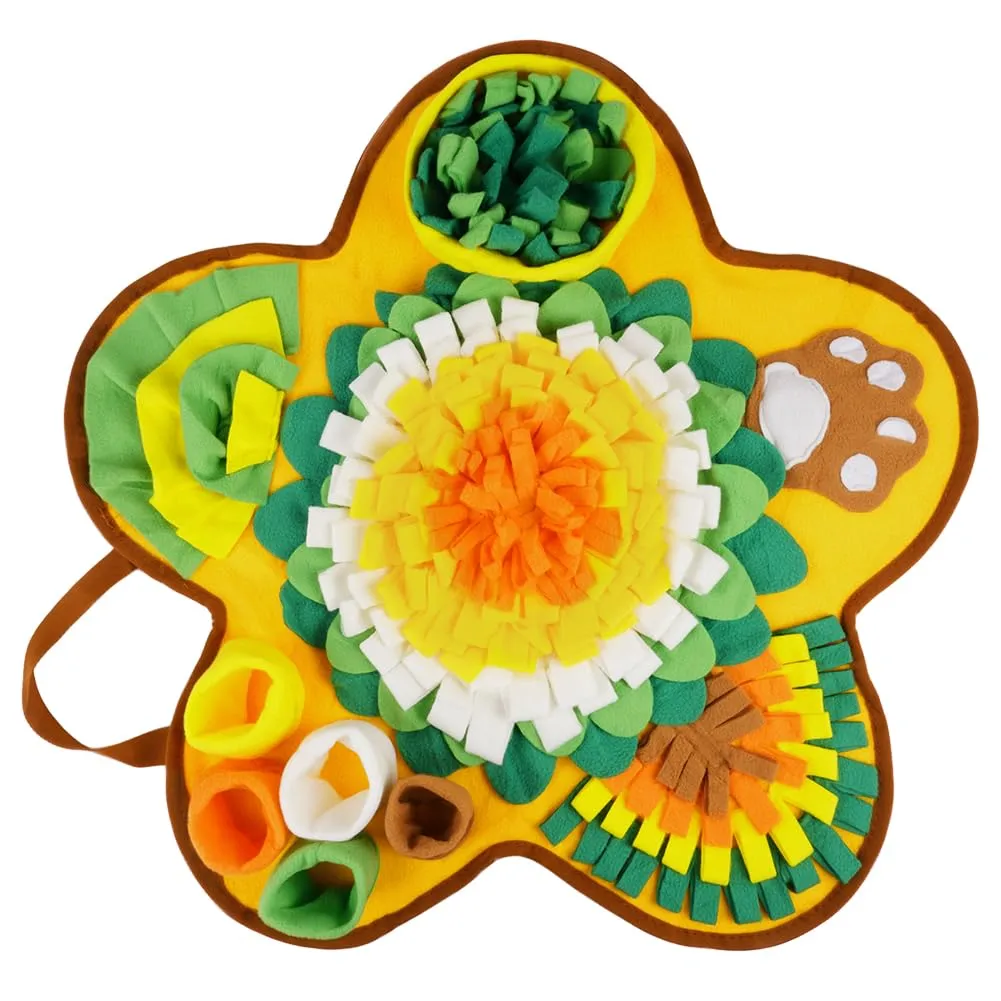 OSDUE Tappeto Olfattivo per Cani, 55cm, Tappetino Puzzle di Snuffle Lavabile e Antiscivolo per Addestramento e Attivazione Mentale - immagine 9