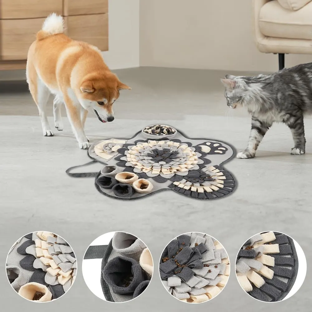 OSDUE Tappeto Olfattivo per Cani, Tappetino Puzzle di Snuffle Lavabile e Antiscivolo per Addestramento e Attivazione Mentale, 60 x 60 cm - immagine 3