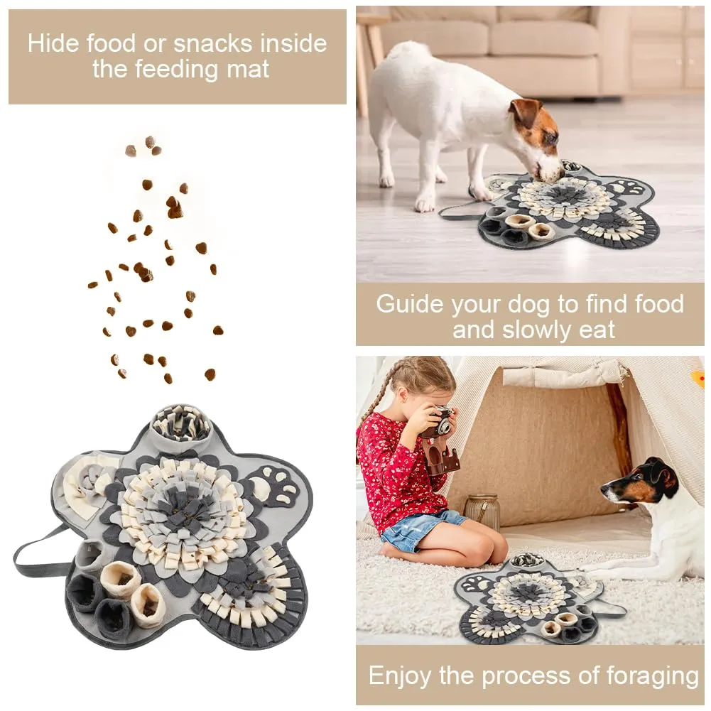 OSDUE Tappeto Olfattivo per Cani, Tappetino Puzzle di Snuffle Lavabile e Antiscivolo per Addestramento e Attivazione Mentale, 60 x 60 cm - immagine 4