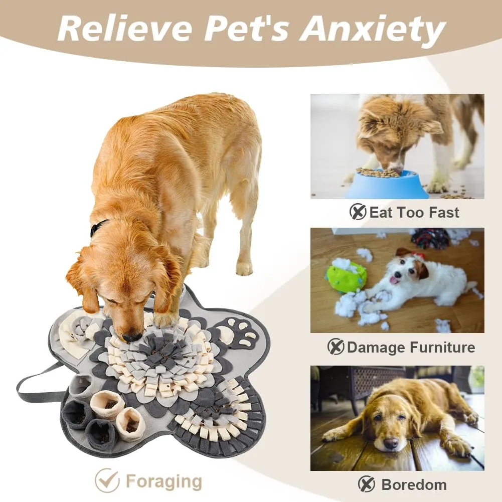 OSDUE Tappeto Olfattivo per Cani, Tappetino Puzzle di Snuffle Lavabile e Antiscivolo per Addestramento e Attivazione Mentale, 60 x 60 cm - immagine 5