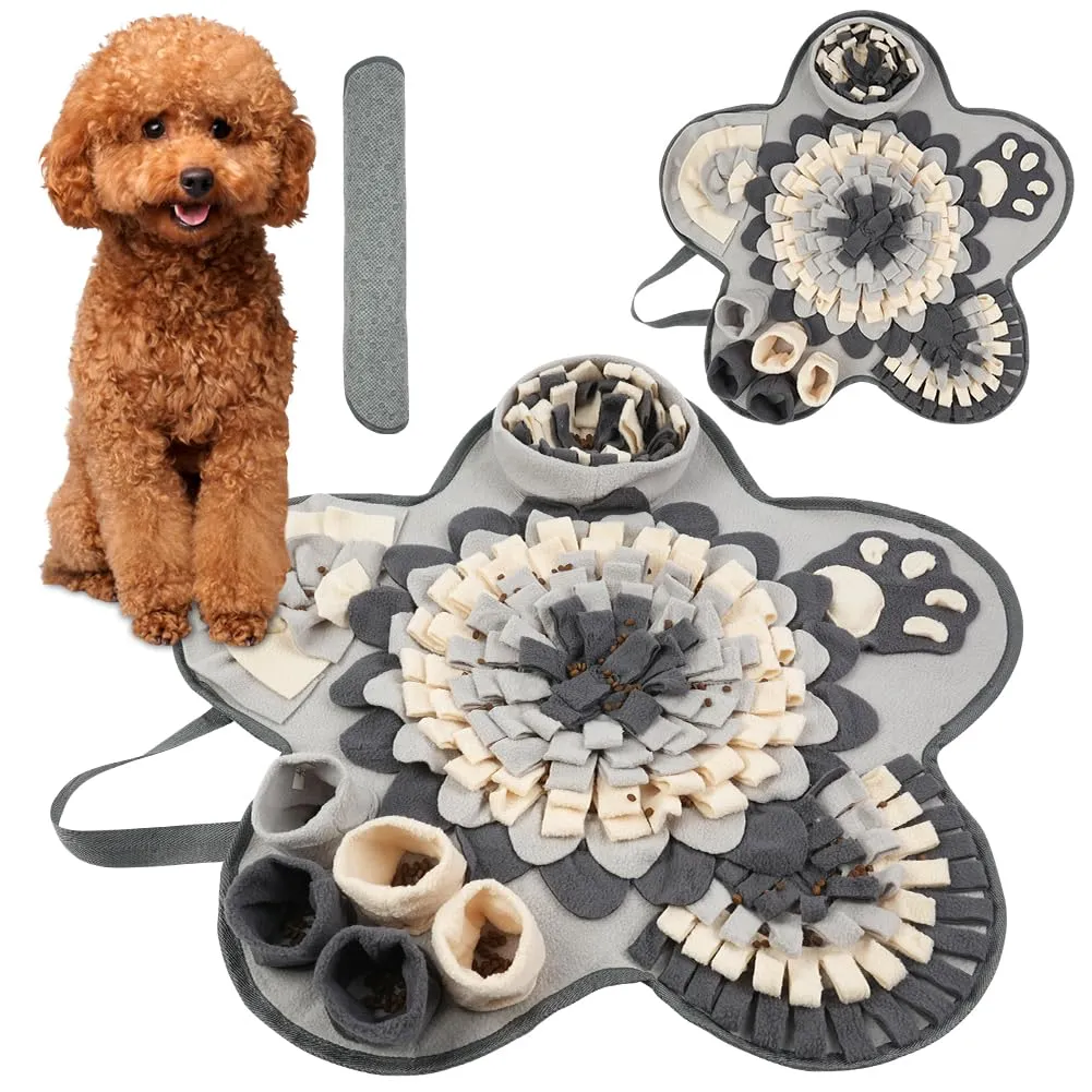 OSDUE Tappeto Olfattivo per Cani, Tappetino Puzzle di Snuffle Lavabile e Antiscivolo per Addestramento e Attivazione Mentale, 60 x 60 cm - immagine 8
