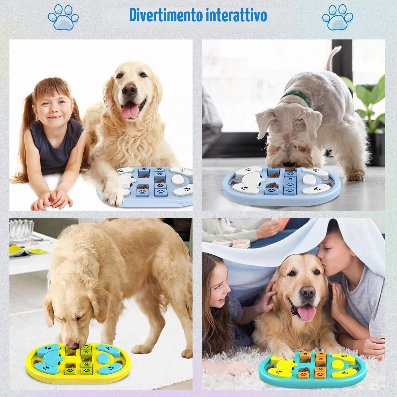 TRIGRAND Gioco di Intelligenza Slow Feeder con Chirrido per Cani, Verde & Arancione - immagine 6