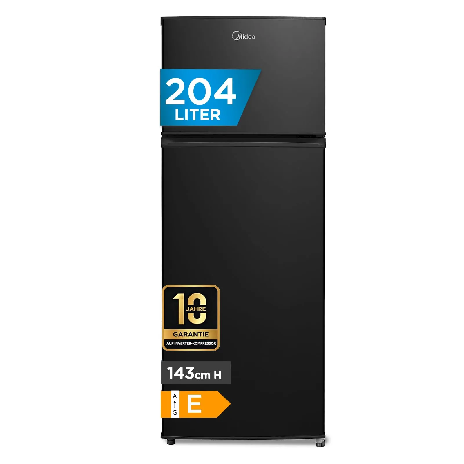 Midea Frigorifero Doppia Porta 204L, Compressore Inverter, MERT210FGE30 - immagine 1