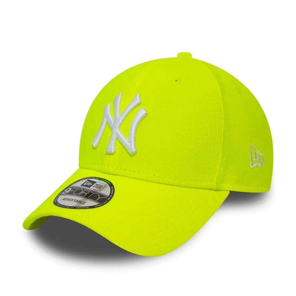 New Era York Yankees MLB 9Forty Adjustable Cap - Neon Yellow - One Size - immagine 1