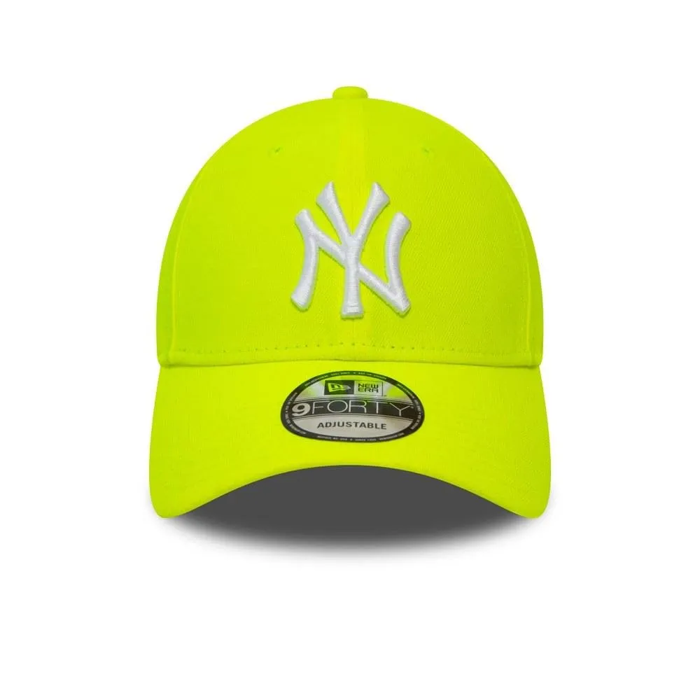New Era York Yankees MLB 9Forty Adjustable Cap - Neon Yellow - One Size - immagine 3