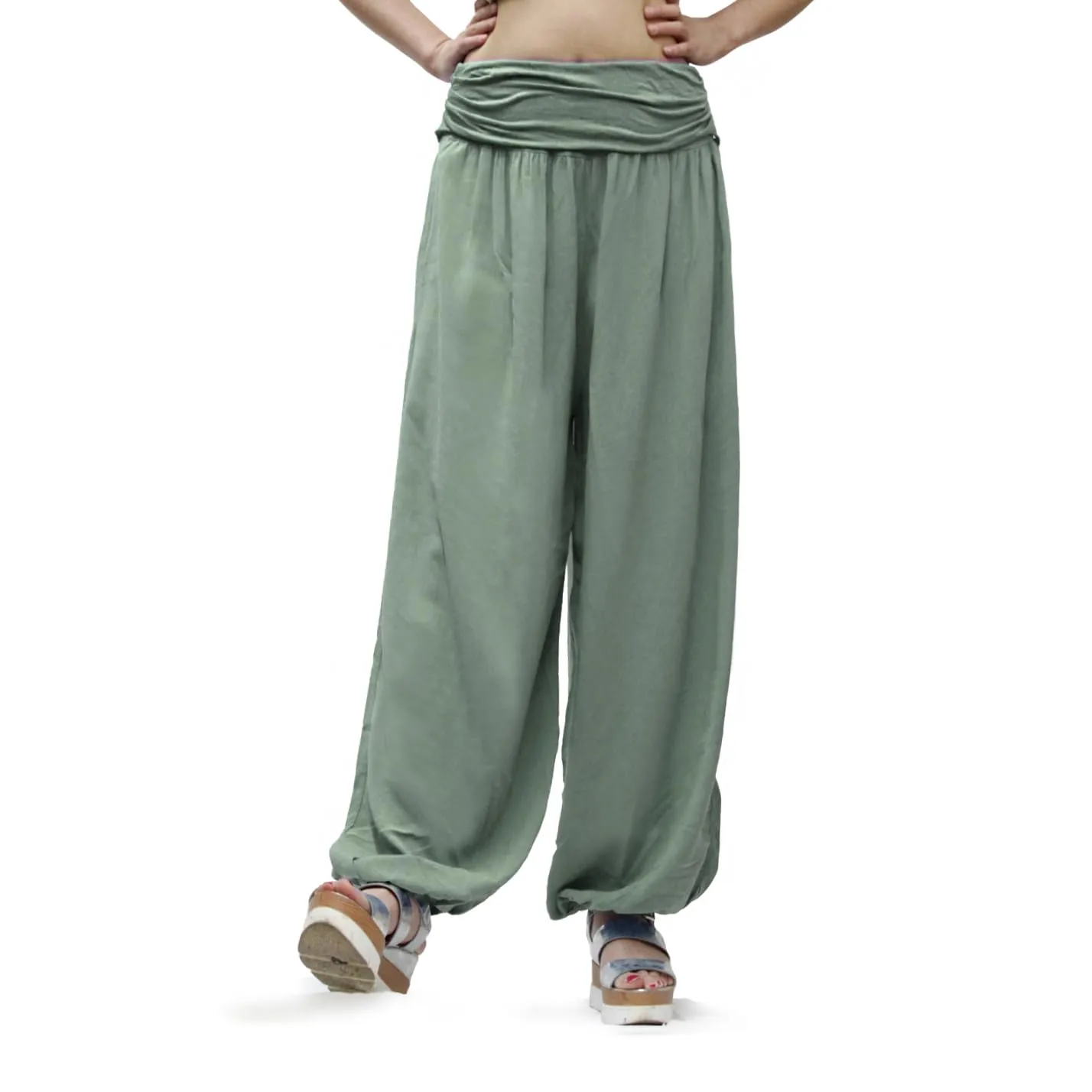 GLAMEXX24 Pantaloni Harem Donna, Pantaloni Yoga Casual Larga con Tasche, Leggeri per Jogging, Danza, Pilates - immagine 1
