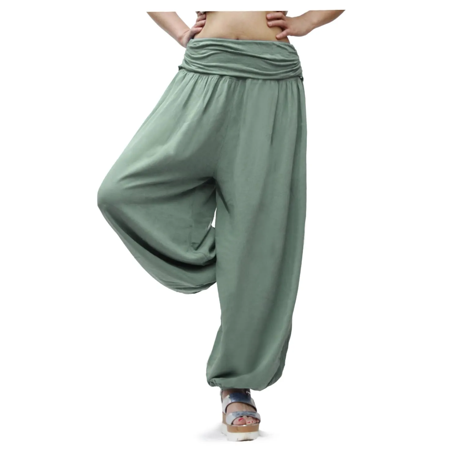 GLAMEXX24 Pantaloni Harem Donna, Pantaloni Yoga Casual Larga con Tasche, Leggeri per Jogging, Danza, Pilates - immagine 2