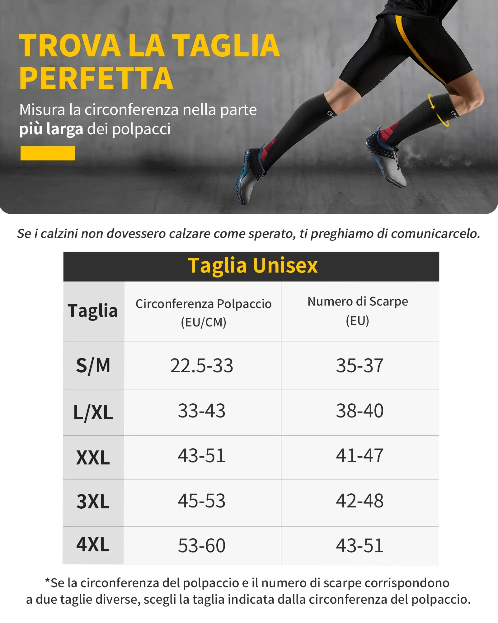CAMBIVO Calze Compressione Graduata 20-30 mmHg, 2 Paia, XXL, Nero & Rosso - immagine 2
