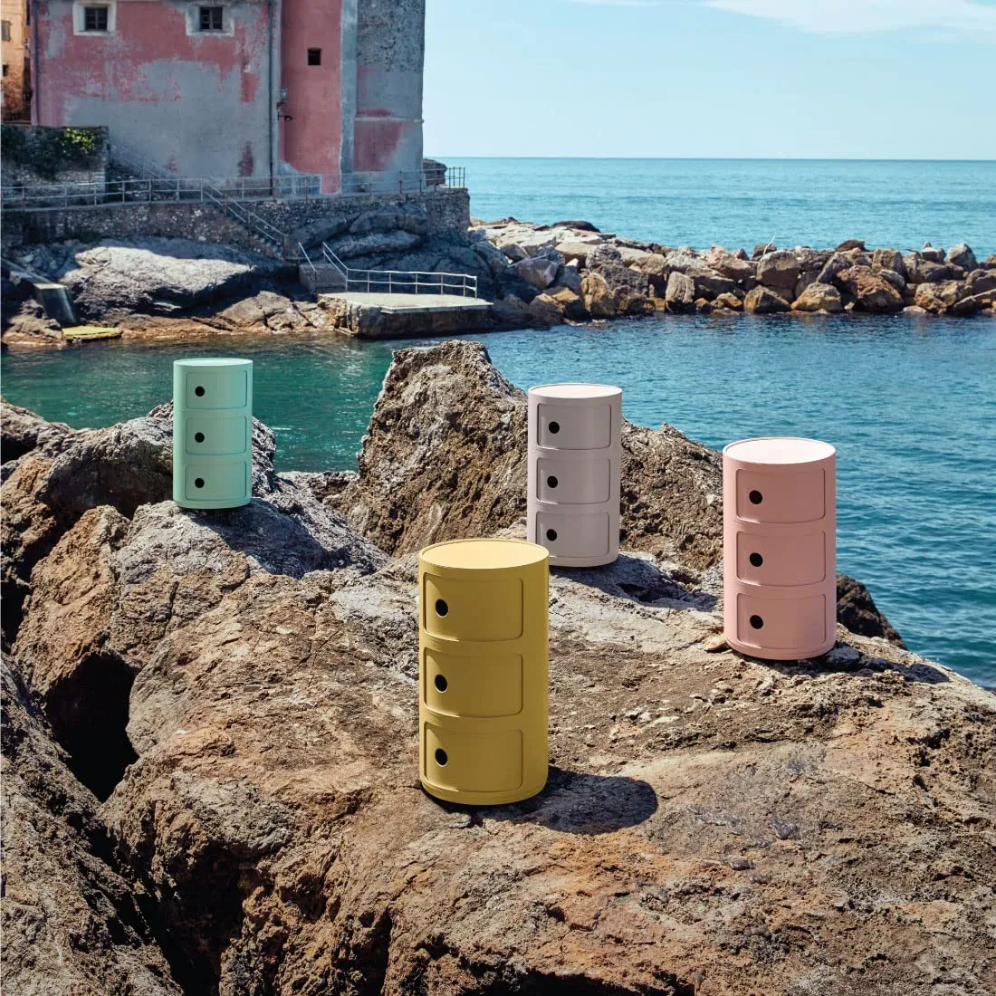 Kartell Componibili Bio Mobile Contenitore 3 Elementi, Verde Salvia - immagine 7