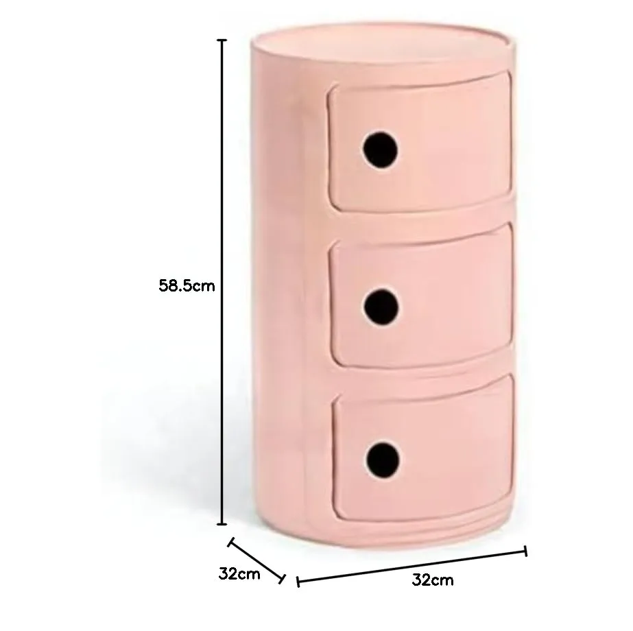 Kartell Componibili Bio Mobile Contenitore 3 Elementi, Rosa - immagine 8