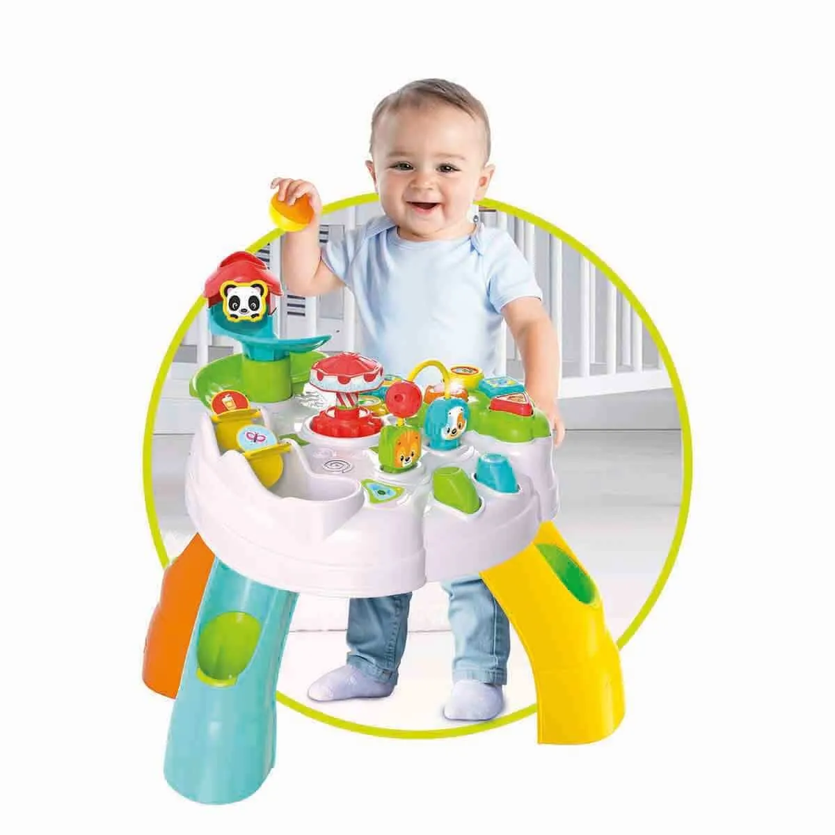 Clementoni Baby Tavolo Happy Park Tavolino Multiattività Interattivo 17300 - immagine 5