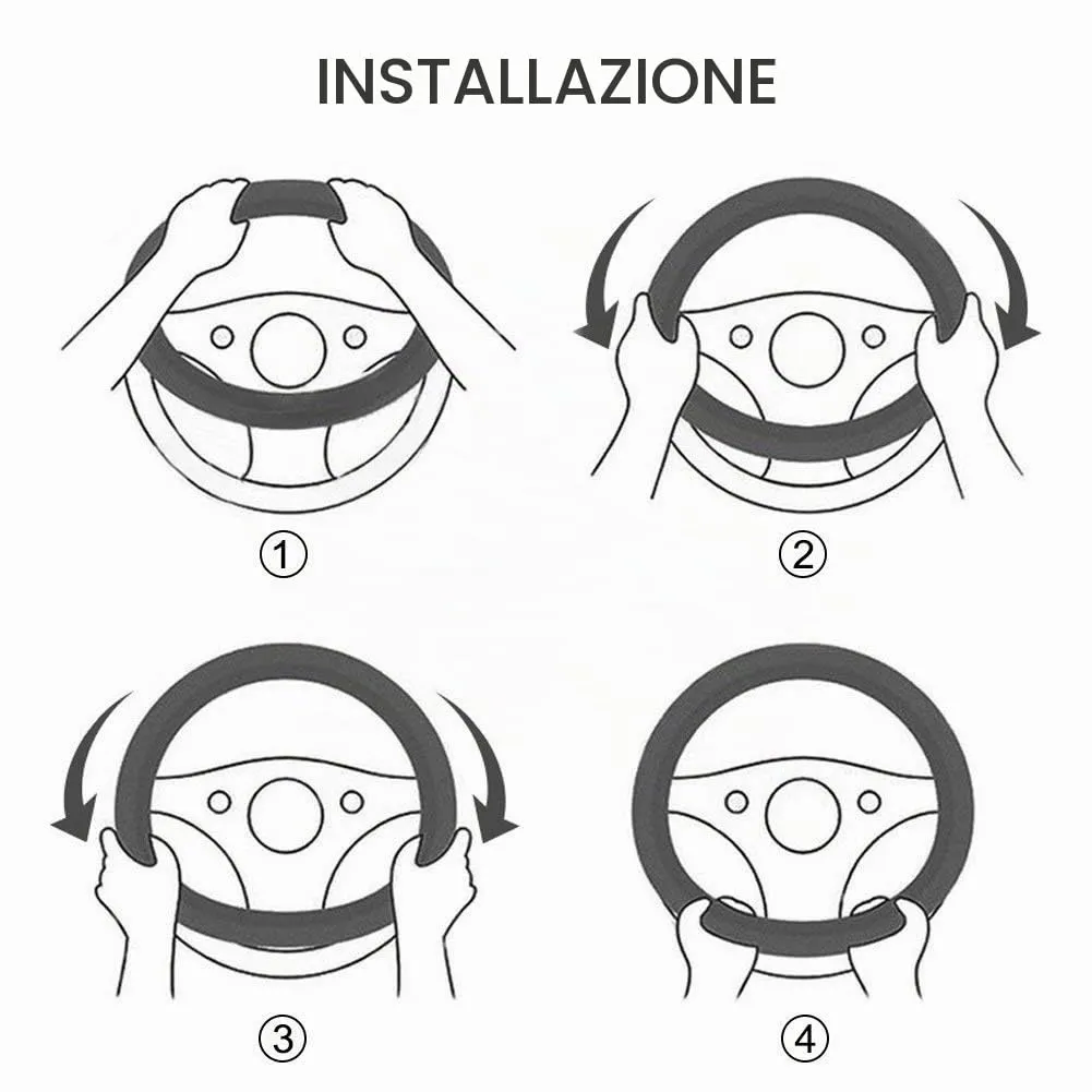 COFIT Coprivolante Auto Universale in Pelle Microfibra, 39-40.5cm, Grigio e Nero - immagine 7