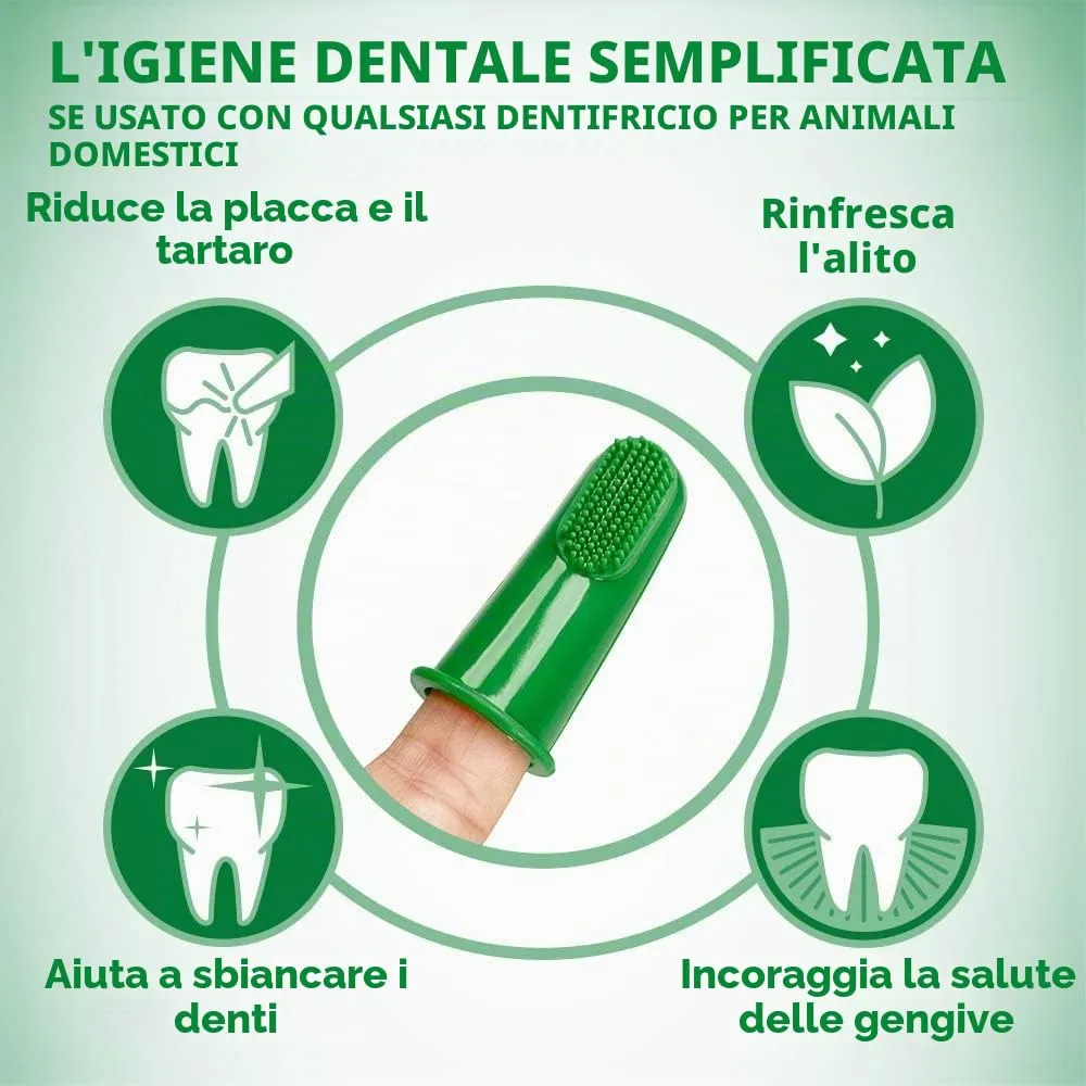 Vet's Best Dentifricio per Cuccioli 100g con Spazzolino da Dito in Silicone - immagine 3