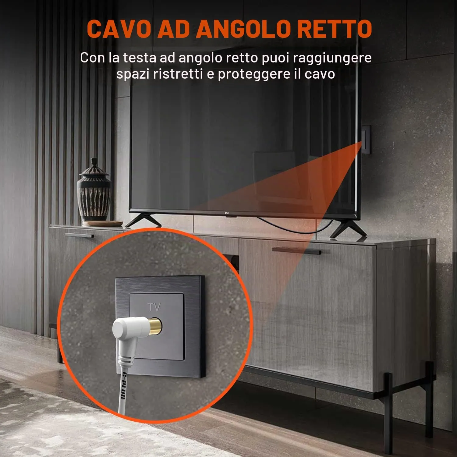 G-PLUG Cavo Antenna TV Maschio-Maschio, Prolunga Coassiale, 3m, Bianco - immagine 8