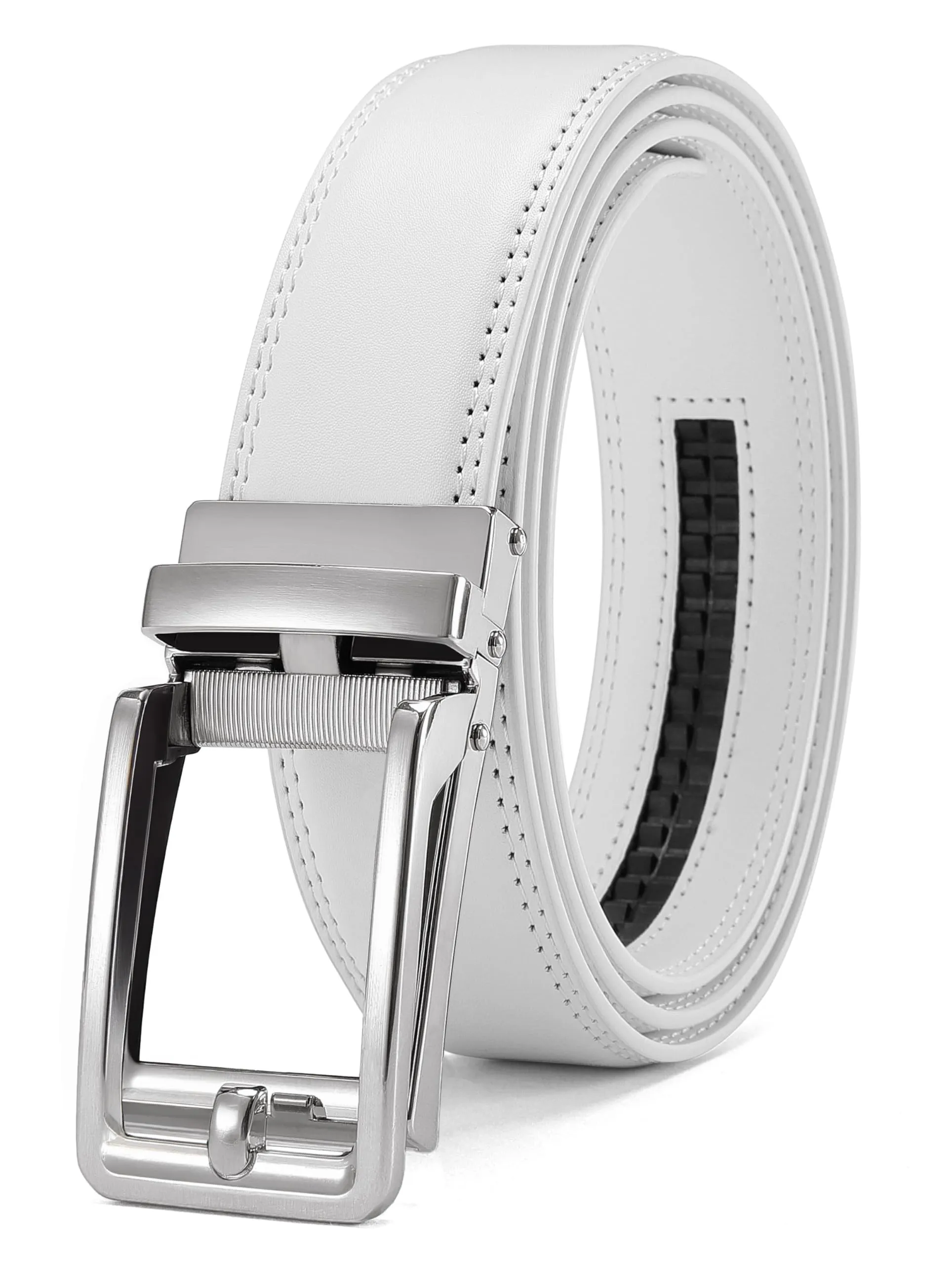 CHAOREN Cintura Uomo in Vera Pelle con Fibbia a Cricchetto Automatica 35mm - immagine 1
