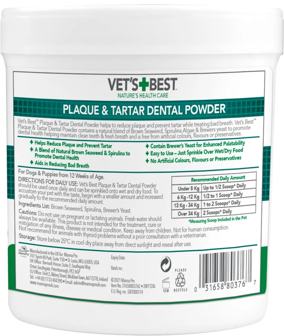 Vet's Best Polvere Dentale Advanced per Cani 90g - immagine 2