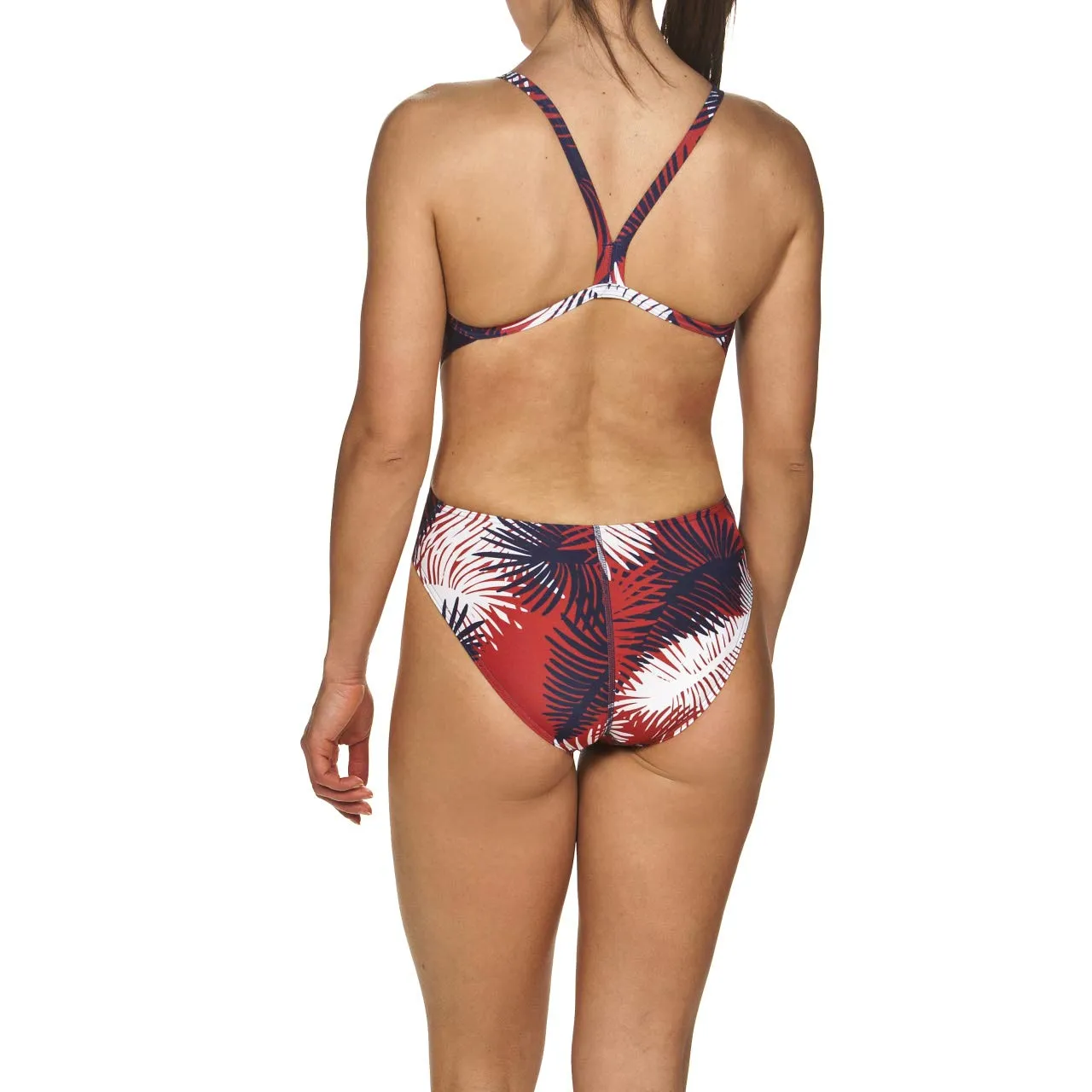 Arena Palm Forest Challenge Back MaxLife Swimsuit - Rosso Bianco Blu, 22 - immagine 4