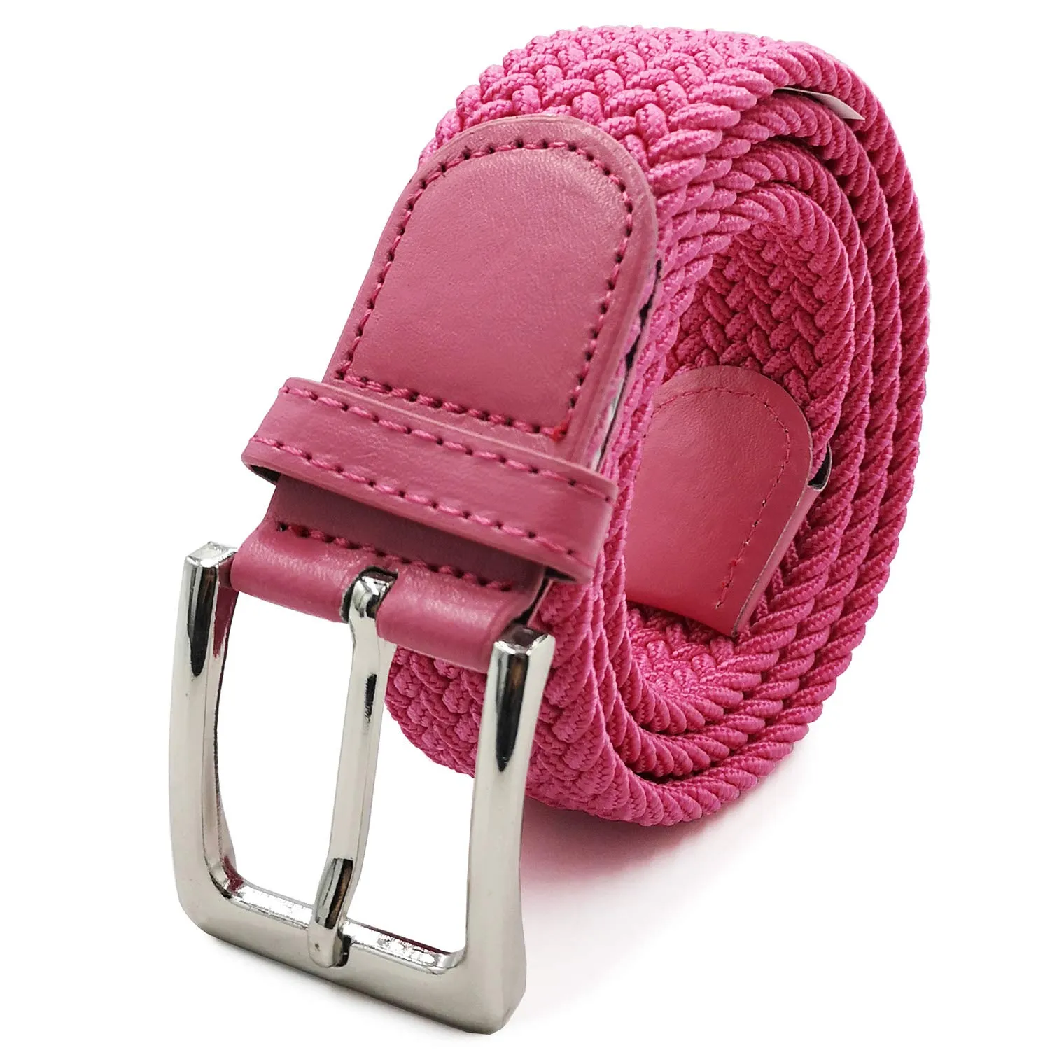 GLAMEXX24 Cintura Elastica Unisex in Tessuto Intrecciato Regolabile, Rosauni, 120 - immagine 1