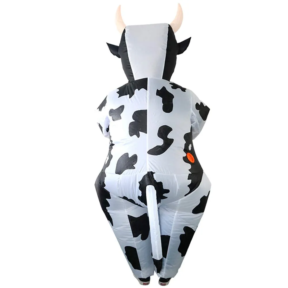 JASHKE Costume Mucca Gonfiabile per Adulti, Nera - immagine 8