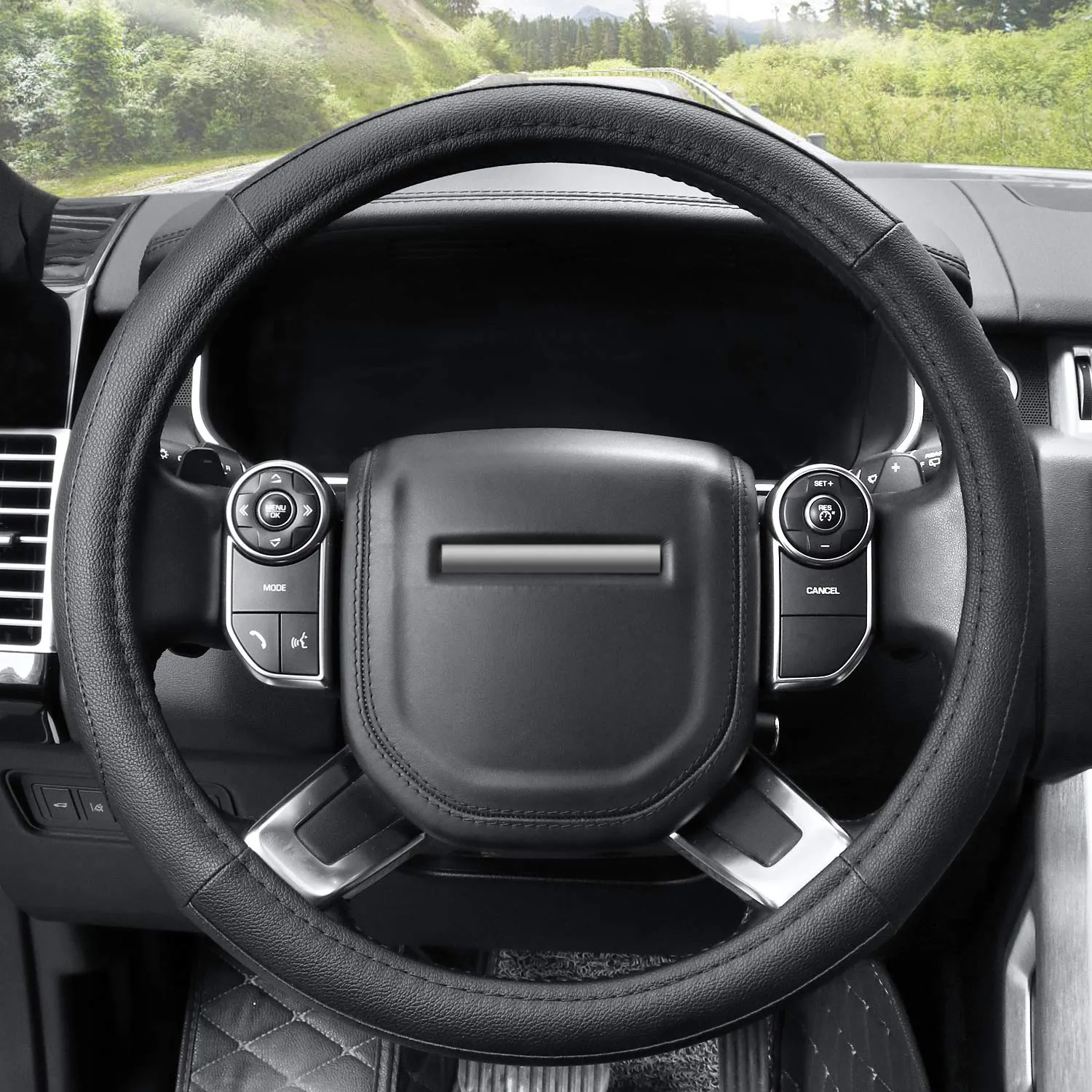 COFIT Coprivolante Auto Universale in Pelle Microfibra Antiscivolo per SUV e Camion, 39-40.5cm, Nero - immagine 2