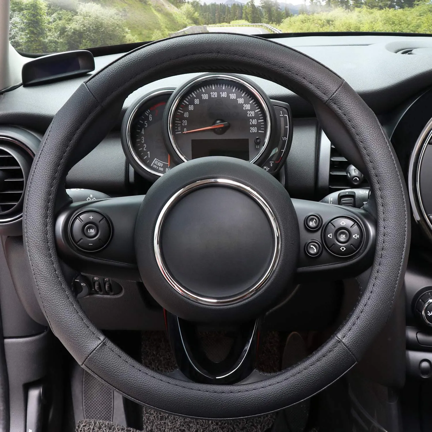 COFIT Coprivolante Auto Universale in Pelle Microfibra, S 35.5-36cm, Nero - immagine 2