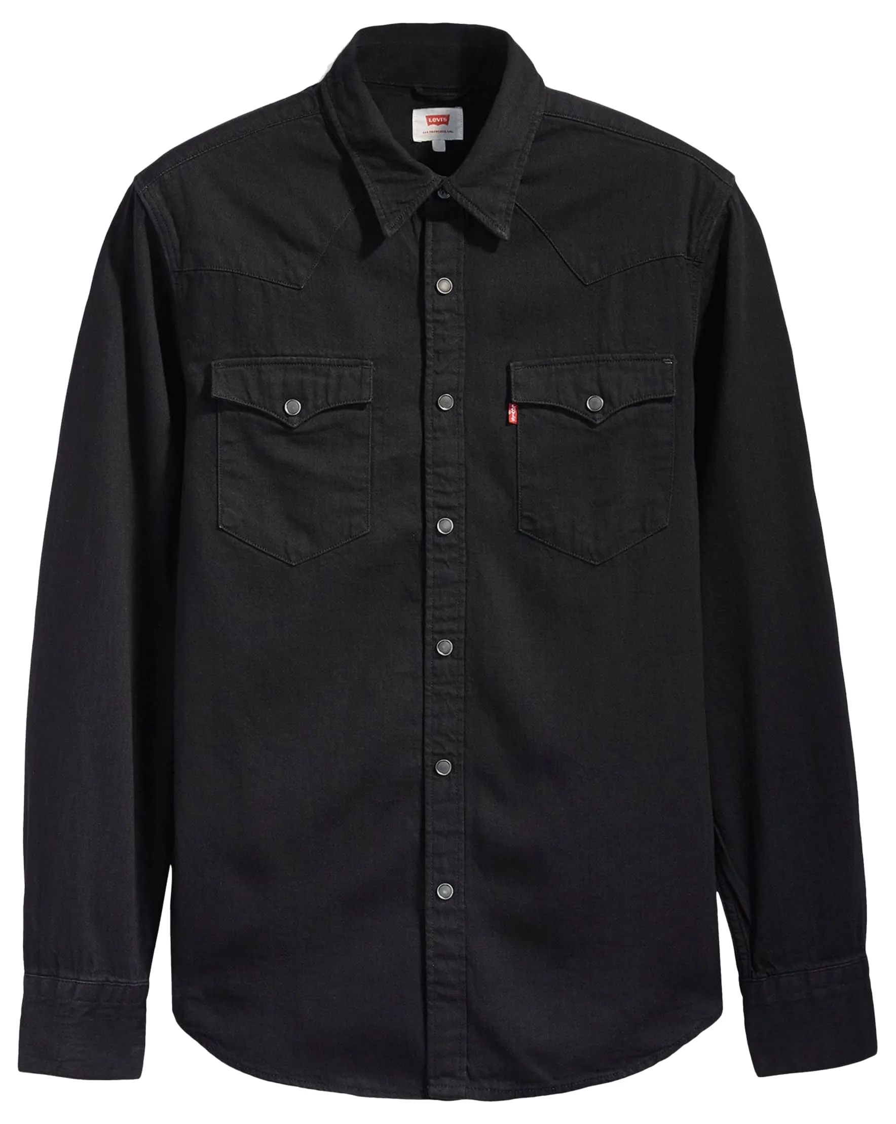 Levi's Barstow Western Standard Shirt, Marble Black Denim Rinse, M - immagine 8