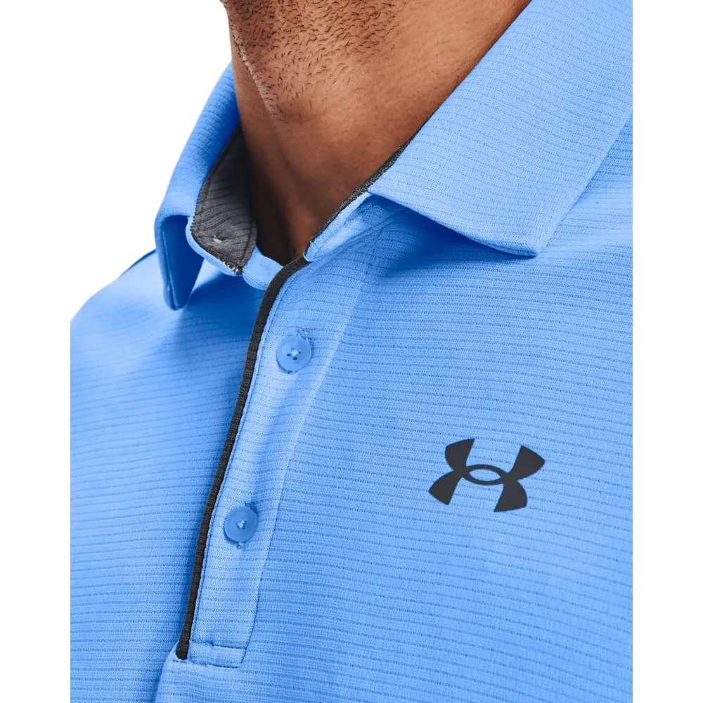 Under Armour Tech Polo Uomo, Carolina Blue / Pitch Gray, S - immagine 6