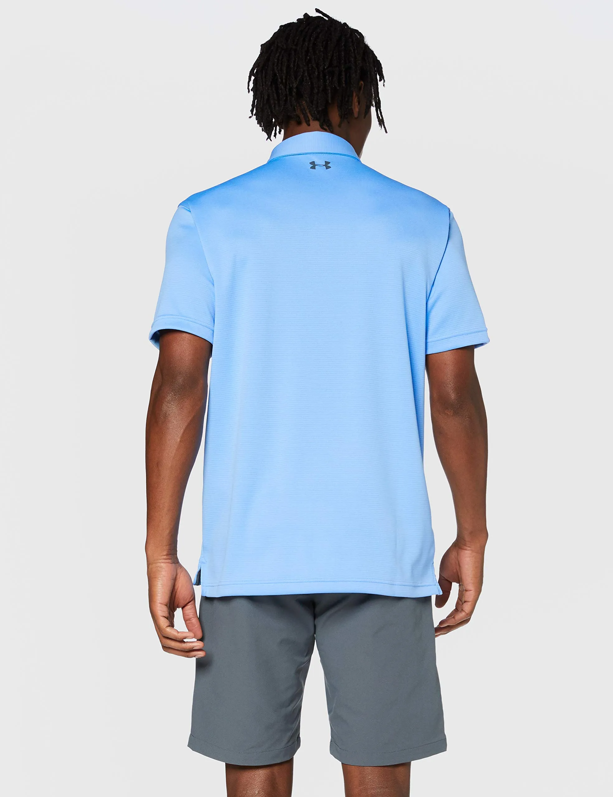 Under Armour Tech Polo Uomo - Carolina Blue / Pitch Gray - immagine 5