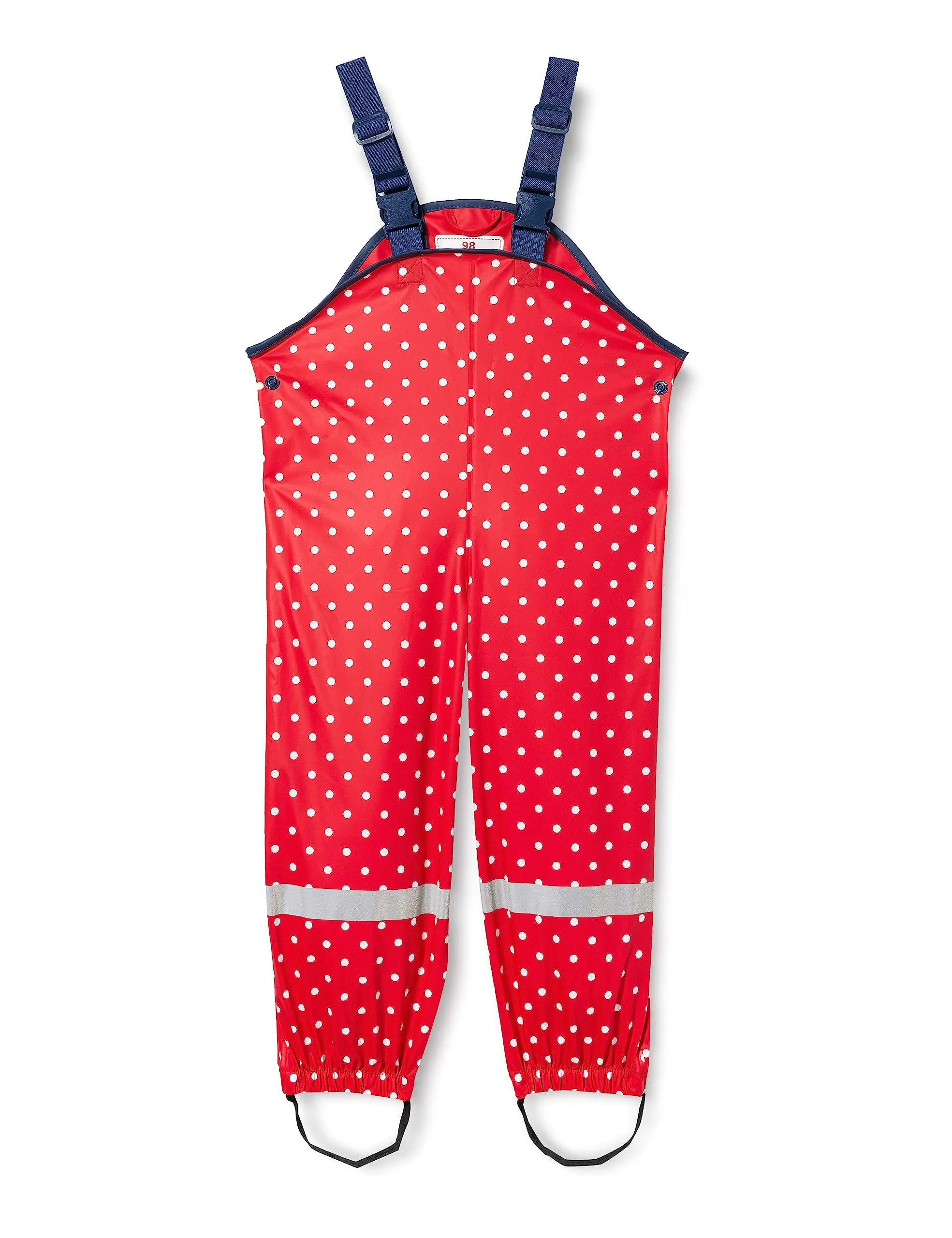 Playshoes Pantaloni Fango Salopette Antipioggia Sfoderati Unisex Bambini e Ragazzi, Punti Rossi, 104 - immagine 1