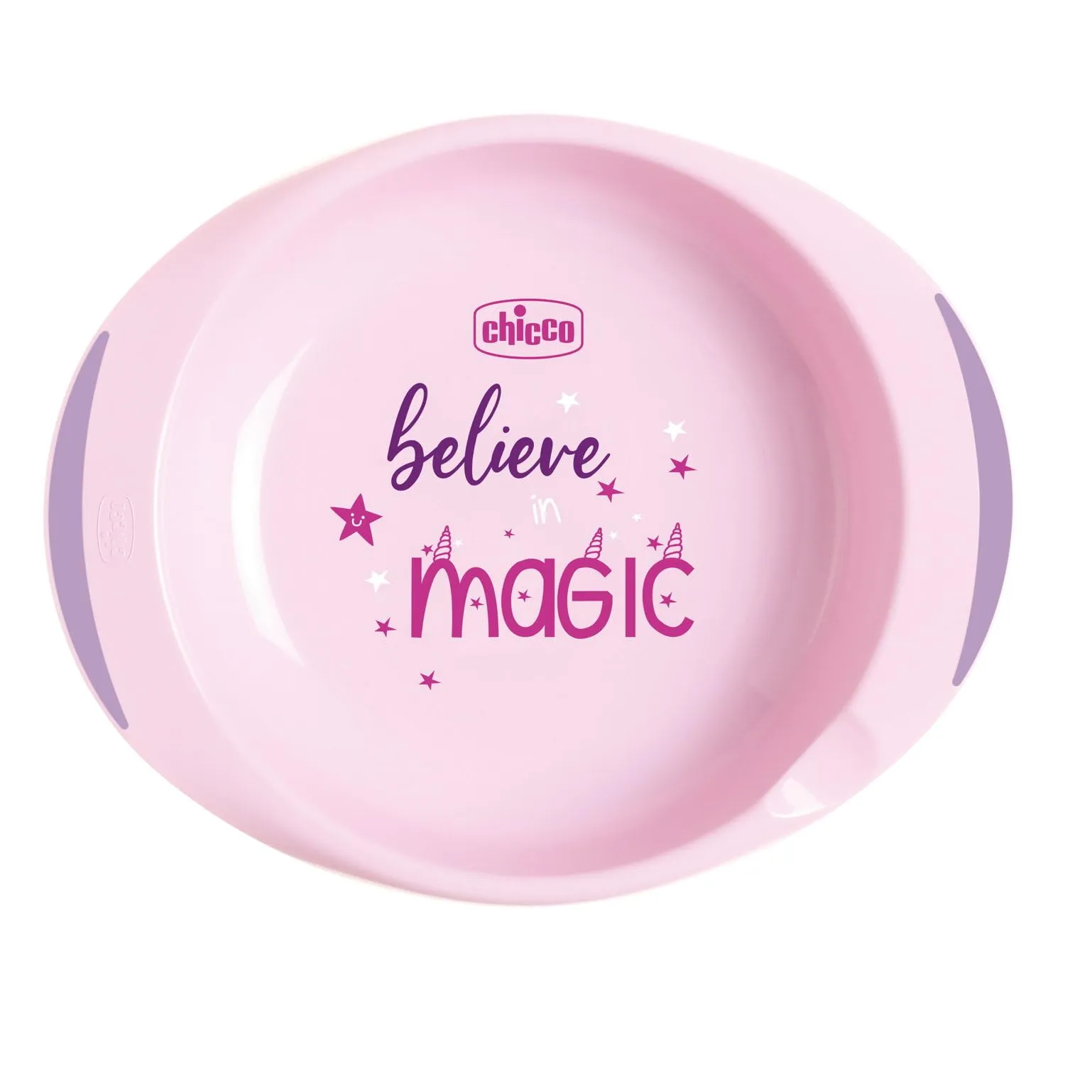 Chicco Set Piatti Bambini Svezzamento, Piatto Fondo e Piano con Base Antiscivolo, 2 Pezzi, 12+ Mesi, Rosa - immagine 2