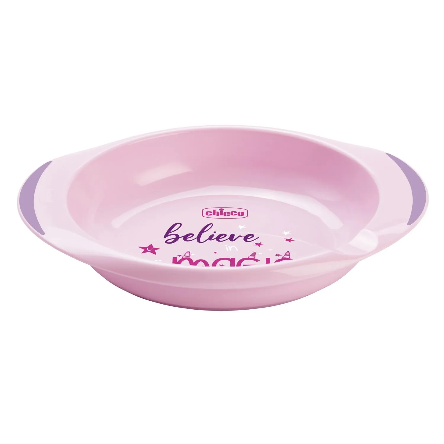 Chicco Set Piatti Bambini Svezzamento, Piatto Fondo e Piano con Base Antiscivolo, 2 Pezzi, 12+ Mesi, Rosa - immagine 4