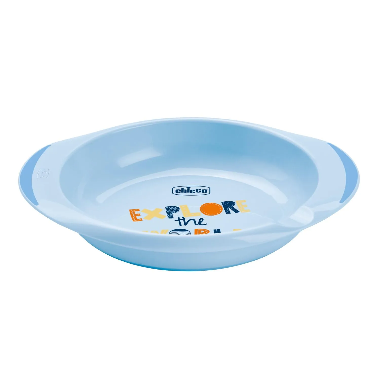 Chicco Set Piatti Bambini Svezzamento con Piatto Fondo e Piano, Azzurro, 12+ Mesi - immagine 3