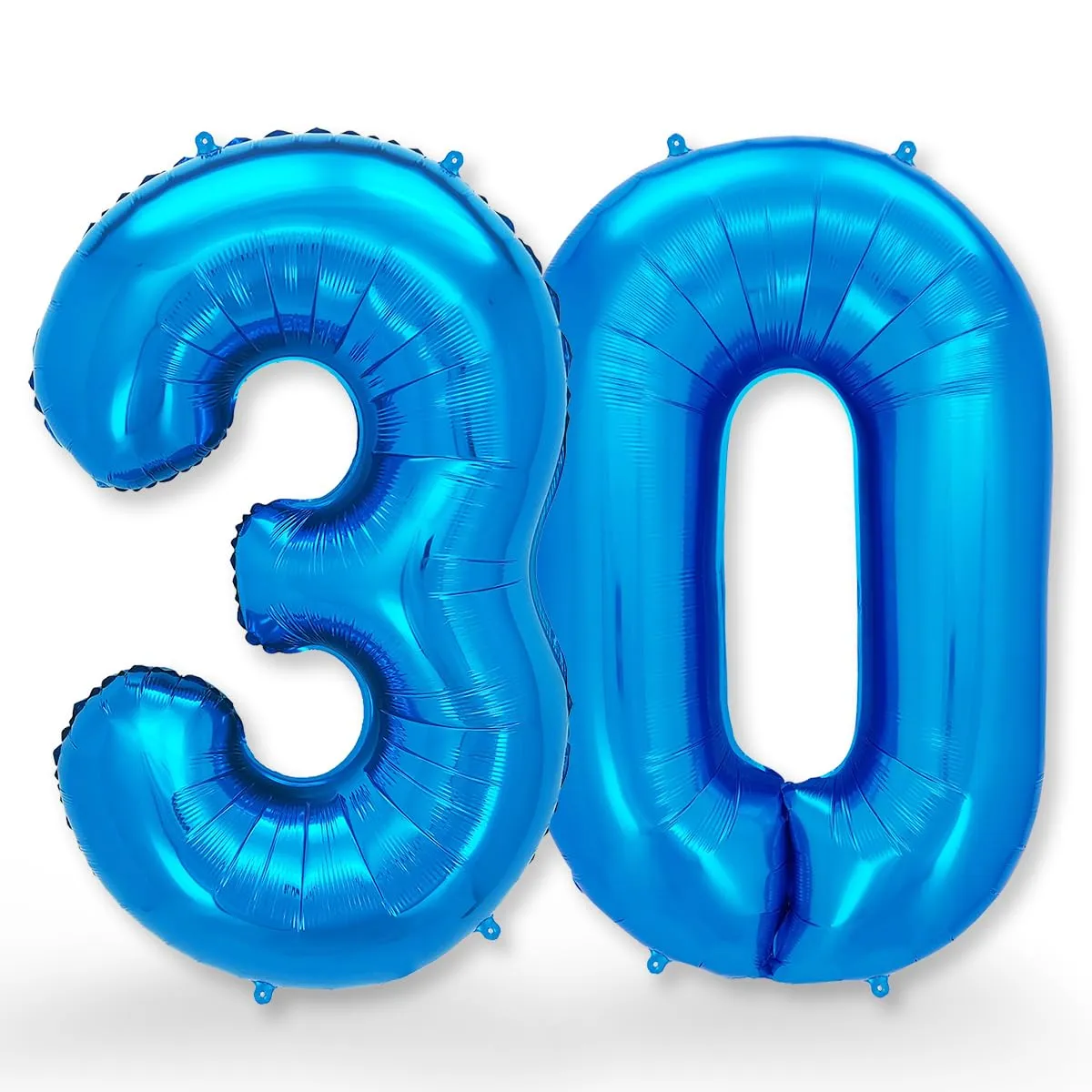FUNXGO Palloncino Numero 30 Blu, 100 cm, Ricaricabile per Compleanno e Anniversario - immagine 1