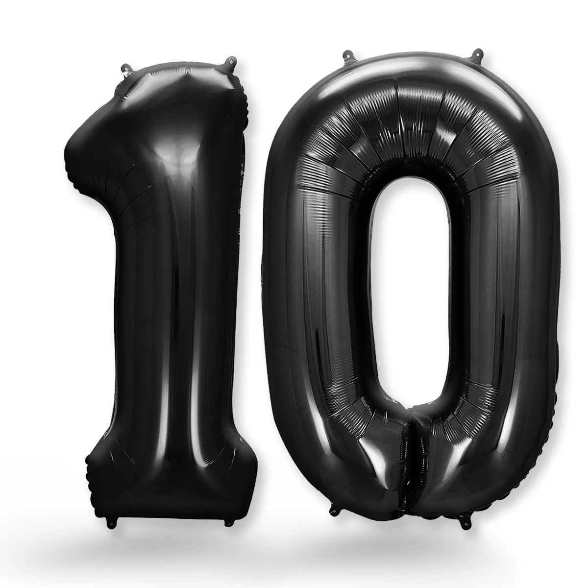 FUNXGO Palloncino in pellicola nero, numero 10, 100 cm - immagine 1