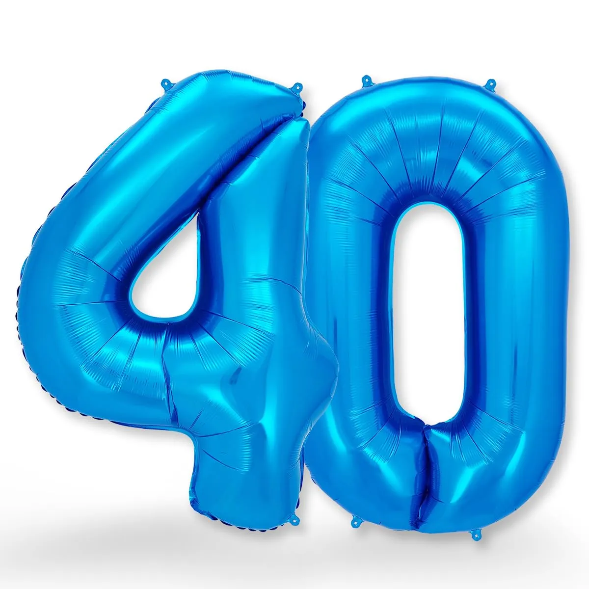 FUNXGO Palloncino con numero 40, ricaricabile, blu - immagine 1