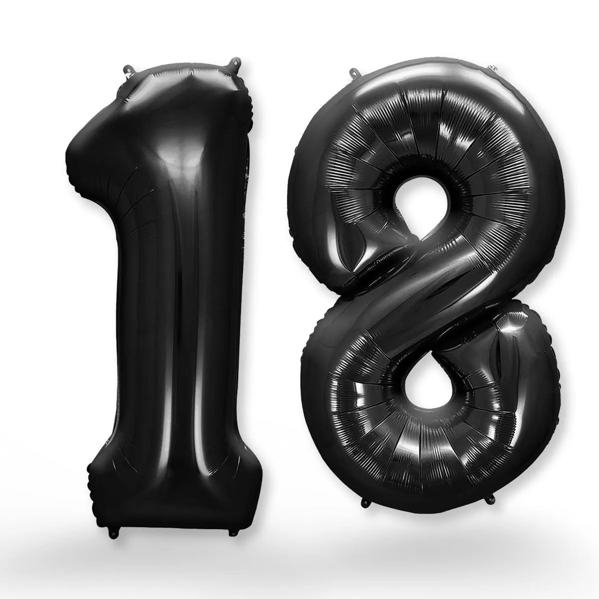 FUNXGO Palloncino Nero Numero 18, 100 cm - immagine 1