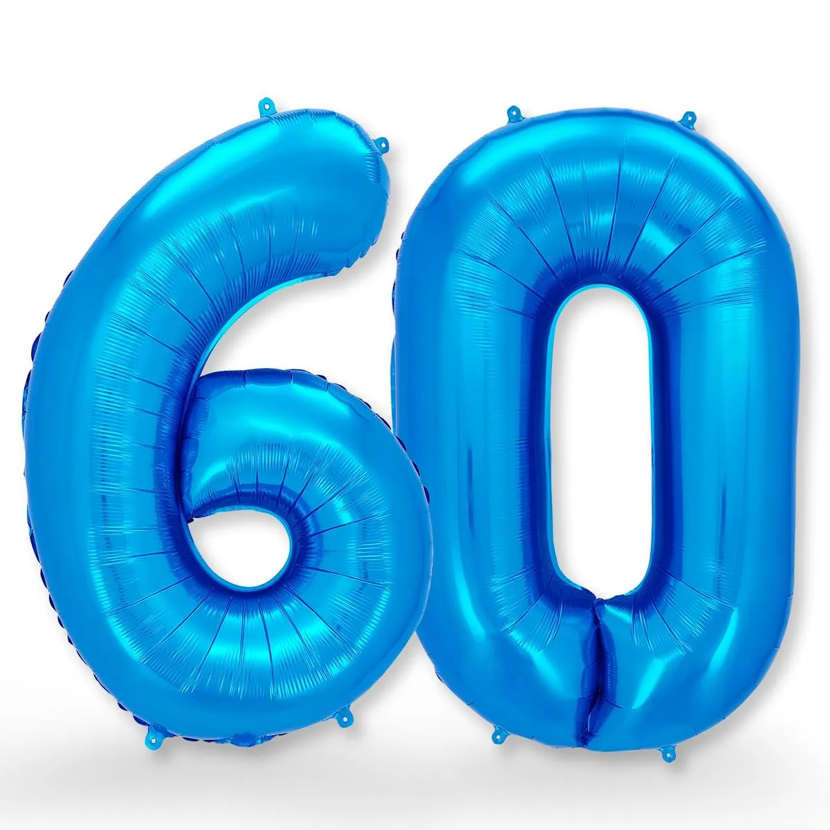 FUNXGO Palloncino Numero 60 Blu per Compleanno e Anniversario - immagine 1