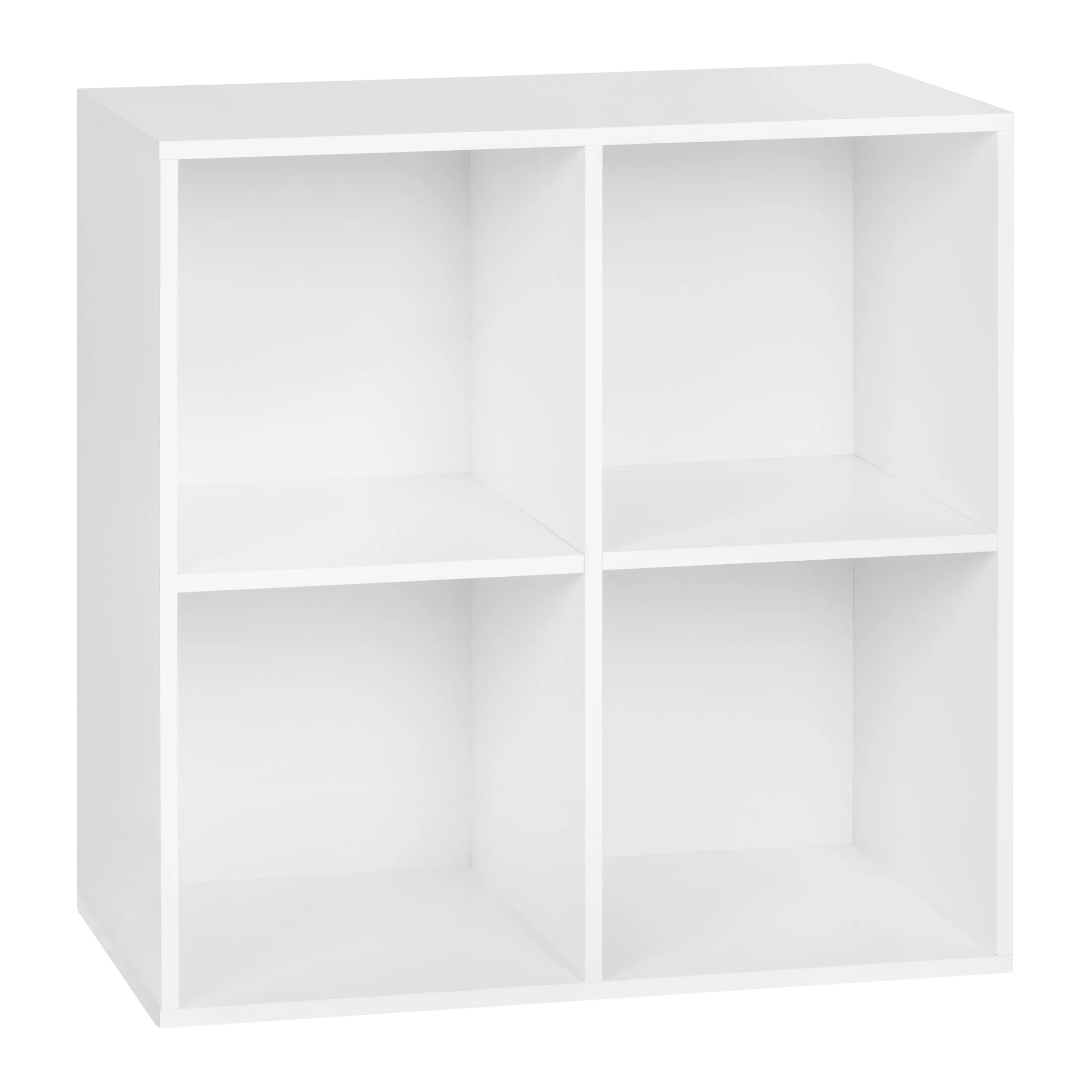 WOLTU Libreria Bassa a 4 Cubi Scaffale Moderno, Bianco - immagine 1