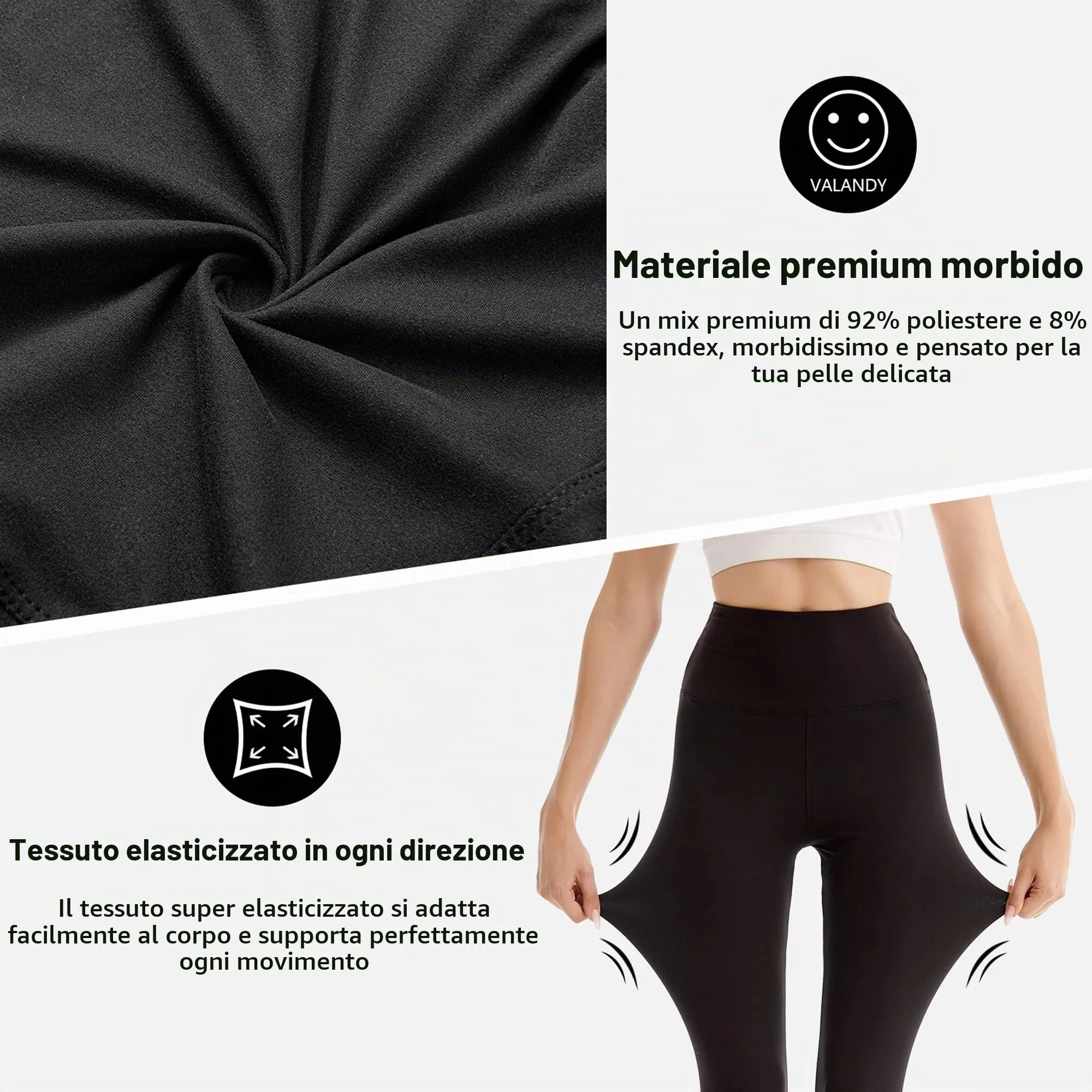 SINOPHANT Leggings Vita Alta Donna Fitness Yoga, S-M, Rosso - immagine 4