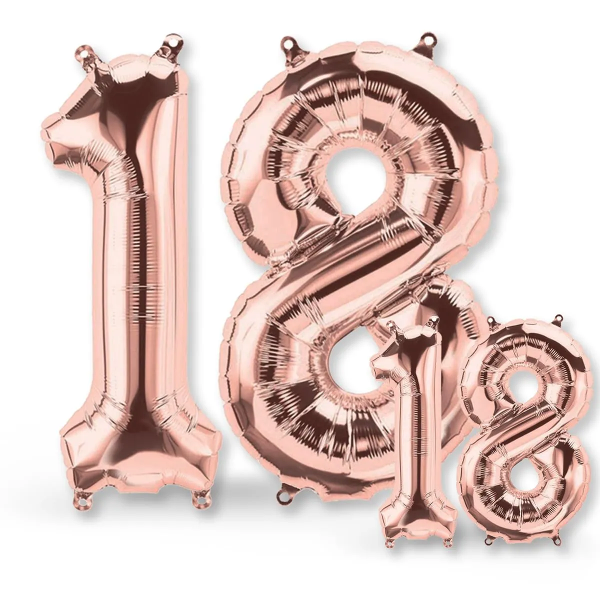 FUNXGO Palloncino Numero 18 Oro Rosa - immagine 1