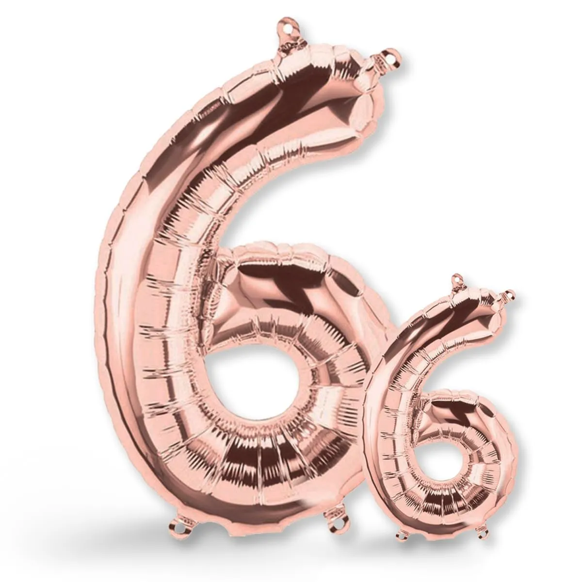 FUNXGO Palloncino Numero 6 Oro Rosa - immagine 1