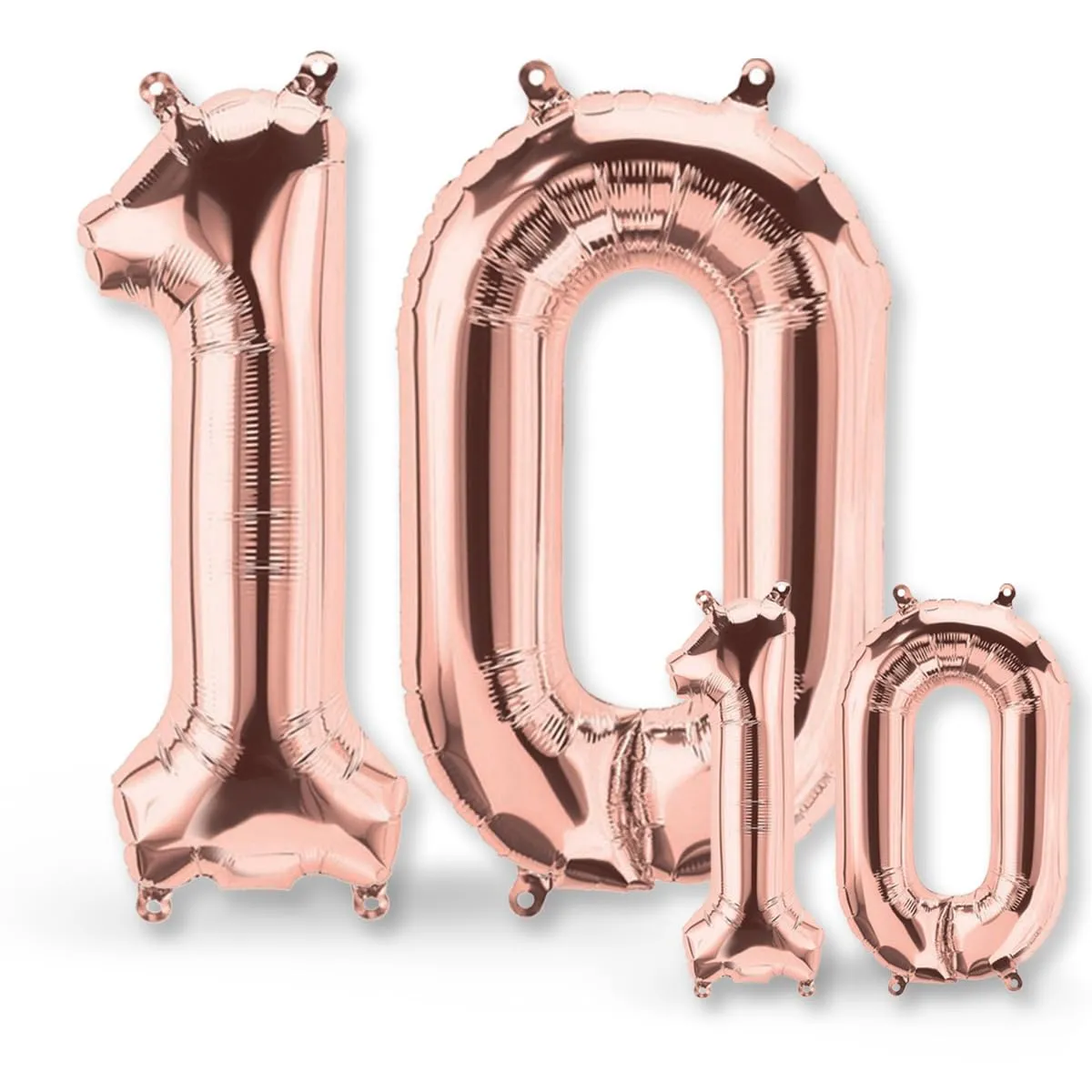 FUNXGO Palloncino Numero 10 Oro Rosa - immagine 1