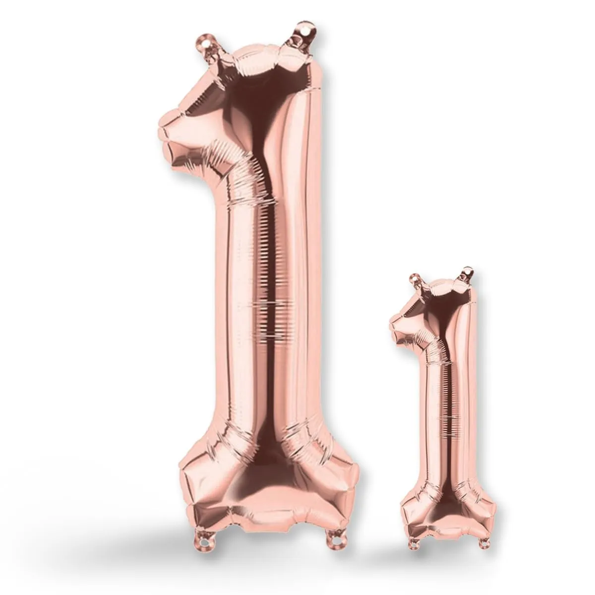 FUNXGO Palloncini in Pellicola Numero 1, Oro Rosa, 2 Pezzi (100 cm e 38 cm) - immagine 1