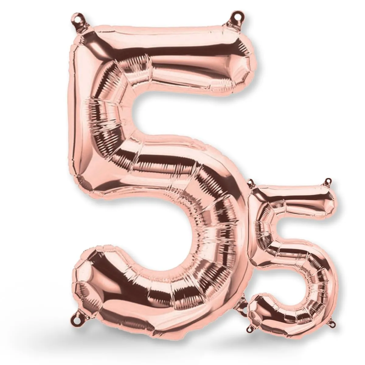 FUNXGO Palloncini in pellicola numero 5, oro rosa, 2 pezzi (42" e 17") - immagine 1