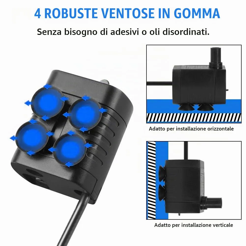 Flintronic Pompa Fontanella per Gatti, 3.5-9V 1-3W, 200L/H, Nero - immagine 5