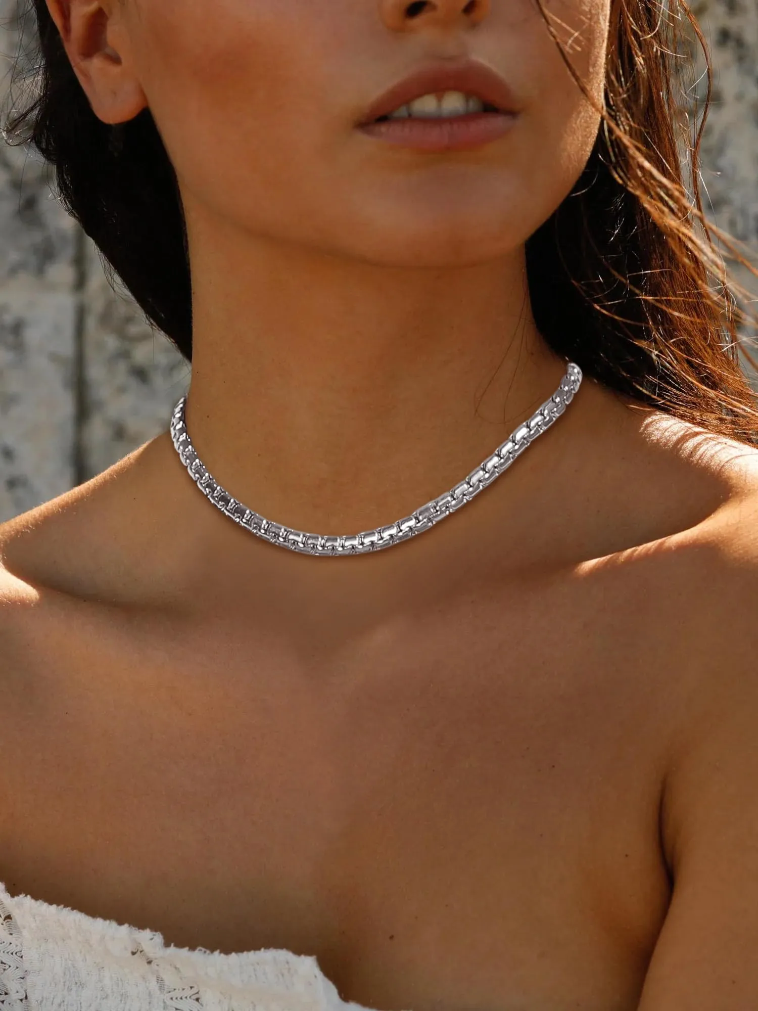 PROSTEEL Collana Catena a Scatola Piatta in Acciaio Inossidabile, 4mm 6mm - immagine 9